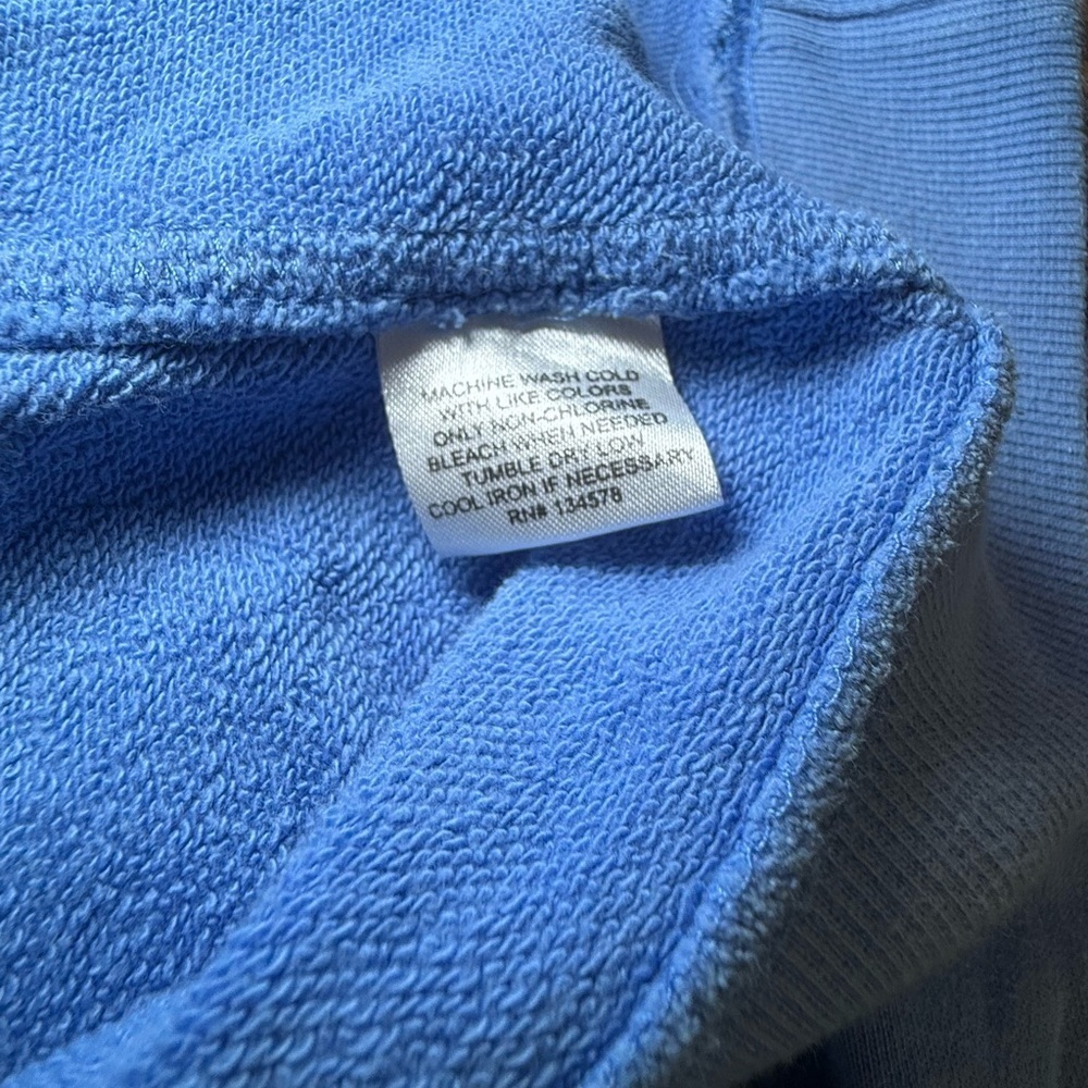 Vineyard Vines Woman’s Light Blue 1/4 Zip Sweatshirt Plaid Accent Medium Cotton - Picture 9 of 10
